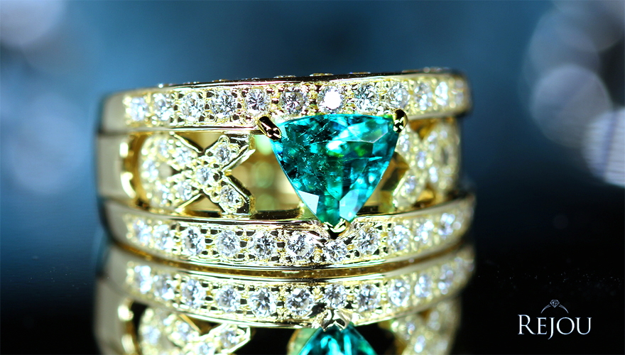 ブラジル産パライバトルマリン 0.7ct ダイヤモンド 0.7ct イエロー ブラジル産パライバトルマリン 0.7ct ダイヤモンド 0.7ct イエロー