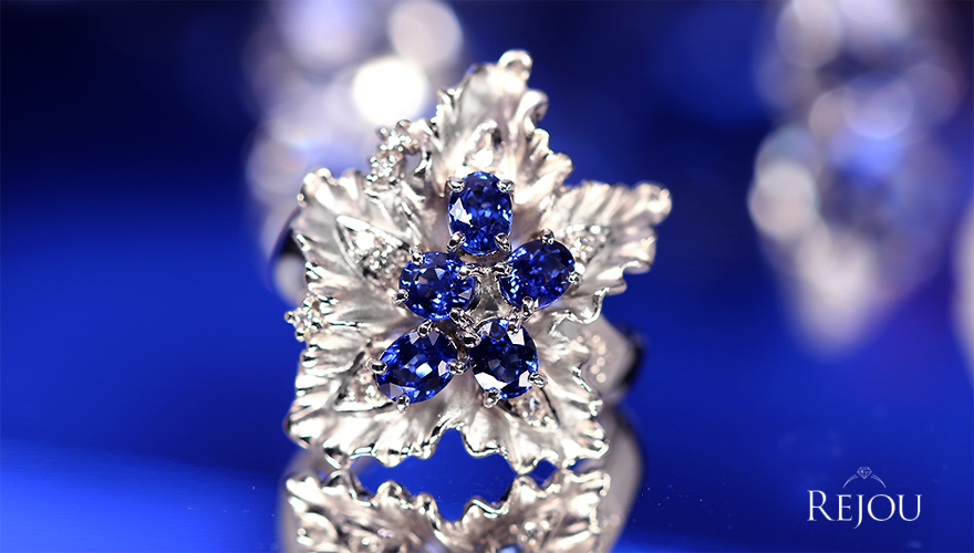 ブルーサファイア 1.7ct ダイヤモンド プラチナ リング(指輪)【品質