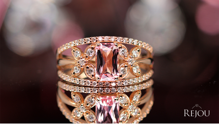 モルガナイト 0.8ct ダイヤモンド 0.3ct ピンクゴールド リング(指輪