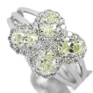 イエローダイヤモンド 1.25ct/VLY ダイヤモンド ホワイトゴールド リング（指輪）【品質保証書/宝石鑑別書/CGLソ付】