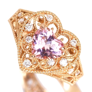 ����466�񒊑I�̔����n�[�g�V�F�C�v�����K�i�C�g 1.1ct �_�C�������h  �s���N�S�[���h�����O(�w��)�y�i���ۏ؏�/��Ίӕʏ��z�y�������:12/30�܂�/���r���[�K�{/���I�l��1���l�z