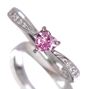 ����468�񒊑I�̔����n�[�g�V�F�C�v����M�s���N�T�t�@�C�A 0.35ct �_�C�������h �v���`�i �����O(�w��)�y�i���ۏ؏�/GIA��Ίӕʏ��z�y�������:2026/1/27�܂�/���r���[�K�{/���I�l��1���l�z