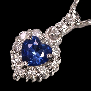 ����469�񒊑I�̔����n�[�g�V�F�C�v�u���[�T�t�@�C�A 0.30ct  �_�C�������h 0.15ct �v���`�i �l�b�N���X�y�i���ۏ؏�/NGL��Ίӕʏ��z�y�������:2/2�܂�/���r���[�K�{/���I�l��1���l�z