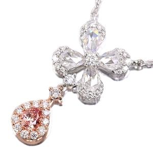 ����470�񒊑I�̔����uSIZUKU�v�p�p���`�A�T�t�@�C�A 0.26ct ���[�Y�J�b�g�_�C�������h 0.52ct �_�C�������h 0.38ct �v���`�i �s���N�S�[���h �l�b�N���X�y�i���ۏ؏�/CGL��Ίӕʏ��z�y�������:2026/2/24�܂�/���r���[�K�{/���I�l��1���l�z