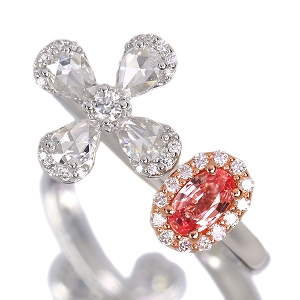 ����470�񒊑I�̔����uSIZUKU�v�p�p���`�A�T�t�@�C�A 0.2ct  ���[�Y�J�b�g�_�C�������h 0.33ct �_�C�������h 0.16ct �v���`�i �s���N�S�[���h �����O(�w��)�y�i���ۏ؏�/CGL��Ίӕʏ��z�y�������:2026/2/24�܂�/���r���[�K�{/���I�l��1���l�z