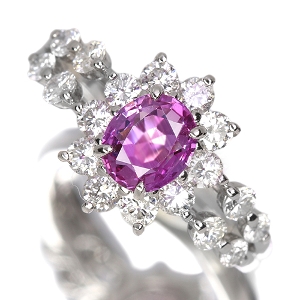 ����472�񒊑I�̔����s���N�T�t�@�C�A 1.1ct �_�C�������h 0.8ct �v���`�i �����O(�w��)�y�i���ۏ؏�/��Ίӕʏ��z�y�������:2026/3/10�܂�/���r���[�K�{/���I�l��1���l�z