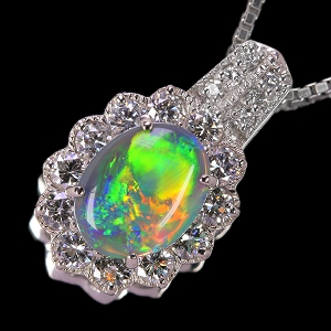 ����475�񒊑I�̔����I�[�X�g�����A���C�g�j���O���b�W�Y�u���b�N�I�p�[�� 1.2ct �_�C�������h ��0.9ct �v���`�i �l�b�N���X�y�i���ۏ؏�/GRJ��Ίӕʏ��z�y�������:2026/3/31�܂�/���r���[�K�{/���I�l��1���l�z