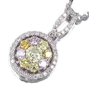 ����475�񒊑I�̔��� �J���[�_�C�������h 0.6ct �z���C�g�S�[���h �l�b�N���X�y�i���ۏ؏�/CGL��Ίӕʏ��z�y�������:2026/3/31�܂�/���r���[�K�{/���I�l��1���l�z