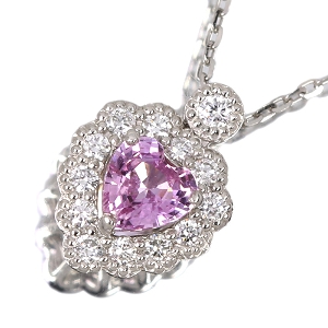 ����479�񒊑I�̔�������M�n�[�g�V�F�C�v�s���N�T�t�@�C�A 0.27ct �_�C�������h �v���`�i �l�b�N���X�y�i���ۏ؏�/GIA��Ίӕʏ��z�y�������:2026/5/5�܂�/���r���[�K�{/���I�l��1���l�z