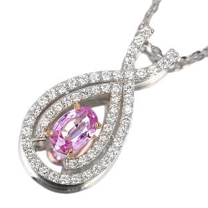 ����480�񒊑I�̔�������M�s���N�T�t�@�C�A 0.5ct �_�C�������h 0.3ct �v���`�i �s���N�S�[���h �l�b�N���X�y�i���ۏ؏�/GIA��Ίӕʏ��z�y�������:2026/5/12�܂�/���r���[�K�{/���I�l��1���l�z