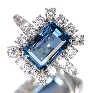����480�񒊑I�̔����T���^�}���A�A�N�A�}���� 3.7ct �_�C�������h 1.4ct �v���`�i �����O(�w��)�y�i���ۏ؏�/��Ίӕʏ�/CGL�\�t�z�y�������:2026/5/12�܂�/���r���[�K�{/���I�l��1���l�z