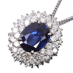 ����485�񒊑I�̔������C�����u���[�T�t�@�C�A 2.0ct �_�C�������h 1.0ct �v���`�i �l�b�N���X�y�i���ۏ؏�/KGL��Ίӕʏ��z�y�������:6/23�܂�/���r���[�K�{/���I�l��1���l�z