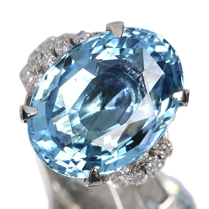 ����485�񒊑I�̔����T���^�}���A�A�N�A�}���� 21ct �_�C�������h 1.0ct �v���`�i �����O(�w��)�y�i���ۏ؏�/NGL��Ίӕʏ��z�y�������:6/23�܂�/���r���[�K�{/���I�l��1���l�z