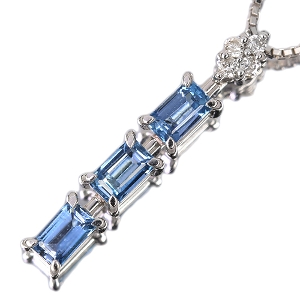 ����486�񒊑I�̔����T���^�}���A�A�N�A�}���� 1.0ct �_�C�������h �z���C�g�S�[���h �l�b�N���X�y�i���ۏ؏�/NGL��Ίӕʏ��z�y�������:6/30�܂�/���r���[�K�{/���I�l��1���l�z