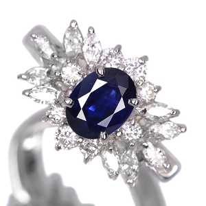 ����491�񒊑I�̔������C�����u���[�T�t�@�C�A 1.6ct �_�C�������h 0.7ct �v���`�i �����O(�w��)�y�i���ۏ؏�/KGL��Ίӕʏ��z�y�������:8/18�܂�/���r���[�K�{/���I�l��1���l�z