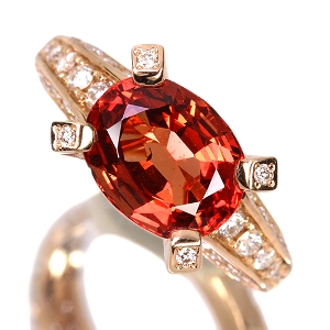 ����493�񒊑I�̔�������M�I�����W�X�s�l�� 3.8ct �_�C�������h 0.6ct �s���N�S�[���h �����O(�w��)�y�i���ۏ؏�/GIA��Ίӕʏ��z�y�������:9/8�܂�/���r���[�K�{/���I�l��1���l�z