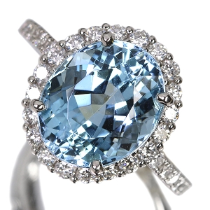 ����494�񒊑I�̔����T���^�}���A�A�N�A�}���� 5ct �_�C�������h 0.5ct �v���`�i �����O(�w��)�y�i���ۏ؏�/NGL��Ίӕʏ��z�y�������:9/15�܂�/���r���[�K�{/���I�l��1���l�z