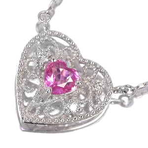����496�񒊑I�̔����n�[�g�V�F�C�v�s���N�T�t�@�C�A 0.25ct �_�C�������h �v���`�i �l�b�N���X�y�i���ۏ؏�/��Ίӕʏ��z�y�������:9/29�܂�/���r���[�K�{/���I�l��1���l�z