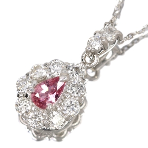 ����497�񒊑I�̔����p�p���`�A�T�t�@�C�A 0.23ct �_�C�������h 0.3ct �v���`�i �l�b�N���X�y�i���ۏ؏�/��Ίӕʏ��z�y�������:10/13�܂�/���r���[�K�{/���I�l��1���l�z