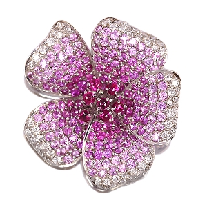 ����498�񒊑I�̔����s���N�T�t�@�C�A ��6ct ���r�[ 0.3ct�@�_�C�������h 0.8ct �z���C�g�S�[���h �u���[�`���y���_���g�g�b�v�y�i���ۏ؏�/��Ίӕʏ��z�y�������:10/20�܂�/���r���[�K�{/���I�l��1���l�z