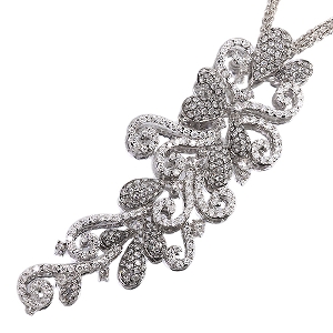 ����500�񒊑I�̔����_�C�������h 7.4ct �z���C�g�S�[���h �l�b�N���X�y�i���ۏ؏�/��Ίӕʏ��z�y�������:11/3�܂�/���r���[�K�{/���I�l��1���l�z
