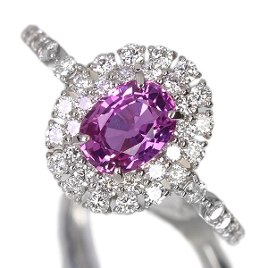 ����500�񒊑I�̔����X�������J�Y�s���N�T�t�@�C�A 1.1ct �_�C�������h 0.5ct �v���`�i �����O(�w��)�y�i���ۏ؏�/GIA��Ίӕʏ��z�y�������:11/3�܂�/���r���[�K�{/���I�l��1���l�z